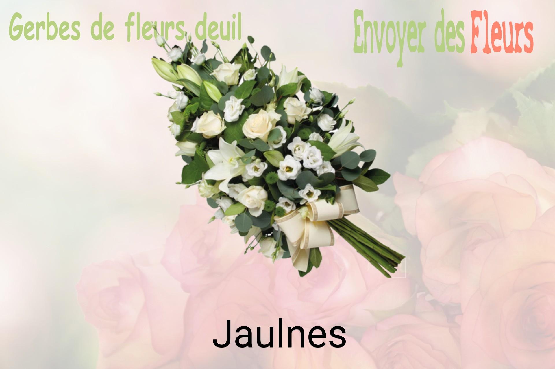 Gerbe de fleurs de deuil livrée à Jaulnes